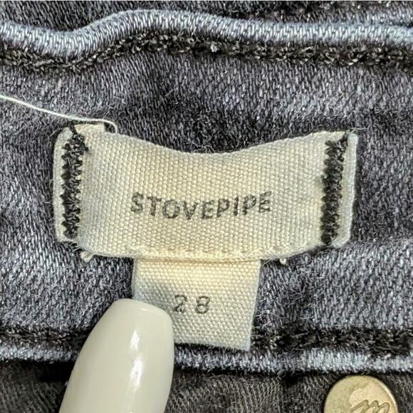 Madewell Stovepipe Straight 28 Charcoal Gray High Rise Minimalist Capsule Denim - Picture 2 of 11